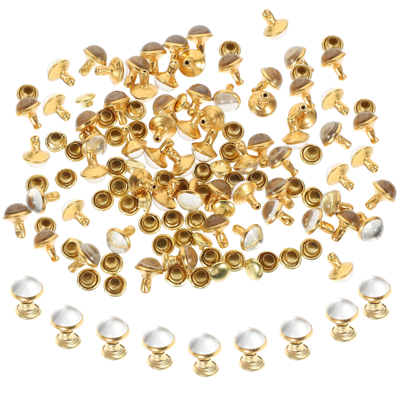 50 Pcs Rhinestone Rivet Remaches Para Cuero Costume Leather Fittings ...