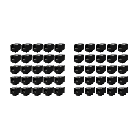 50 Pcs Rj45 Coupler Cat6 Jacks Inline Female to Insert