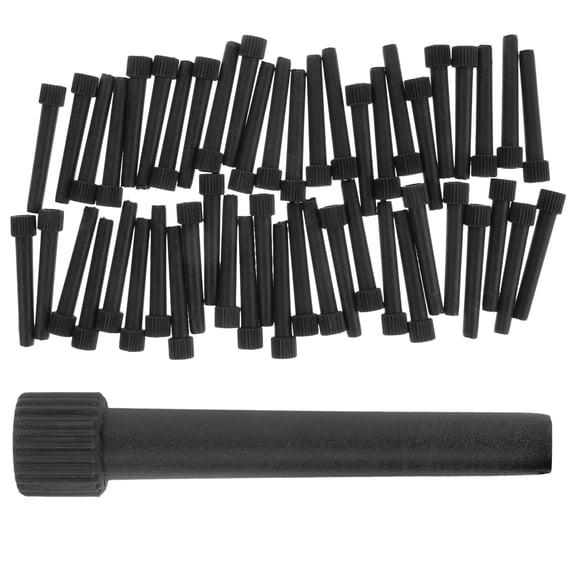 50 Pcs Rotary Switch Dimmable Knob Replacement Turner The Light Socket Black