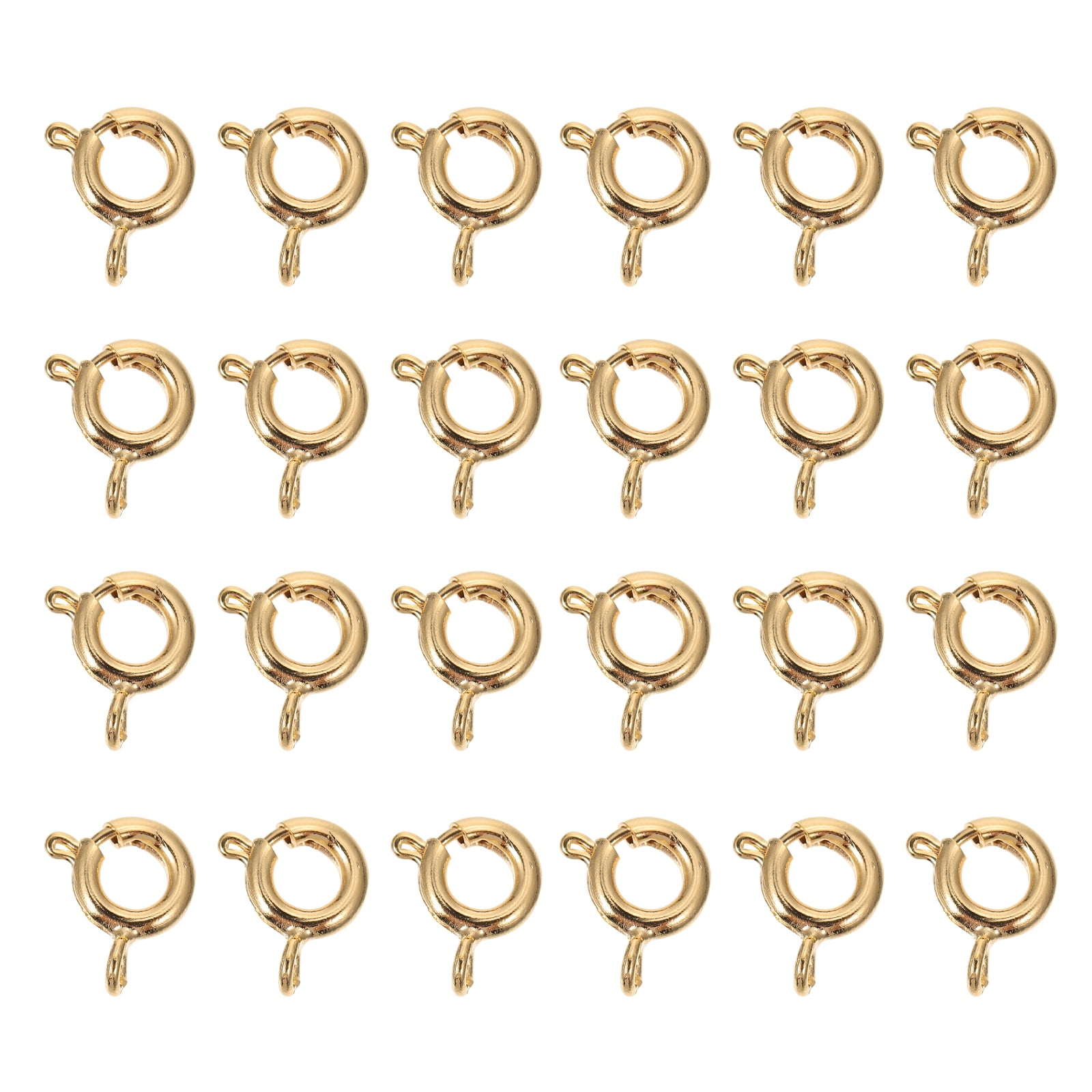 50 Pcs Round Spring Bracelet Buckle DIY Necklace Clasps Jewelry Making