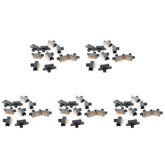 50 Pcs SS22F25-G7 2 Position DPDT 2P2T Panel Mount Mini Slide Switch Solder Lug