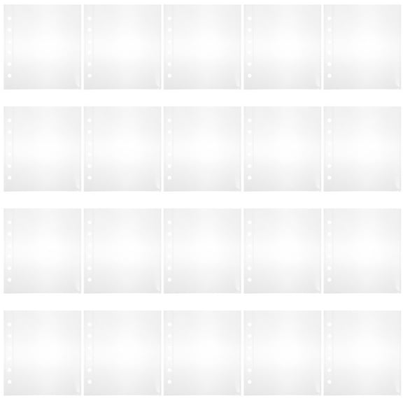 50 Pcs Scrapbook Binder Pages Protectors Photo Albums Clips Baseball Card Sleeves 1 Pocket Supply