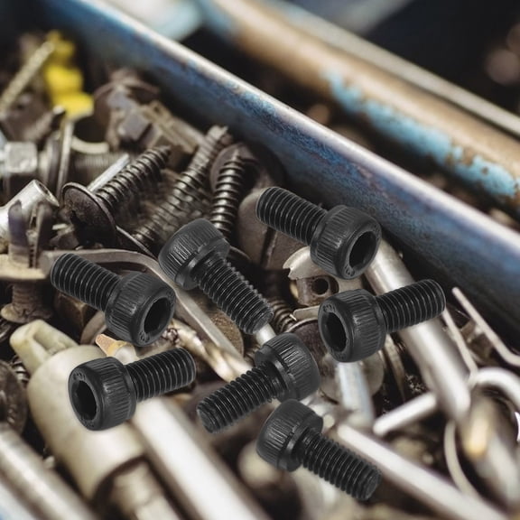 RENACLIPY Black Carbon Steel Socket Cap Screws for Construction, 50 Pieces Fasteners