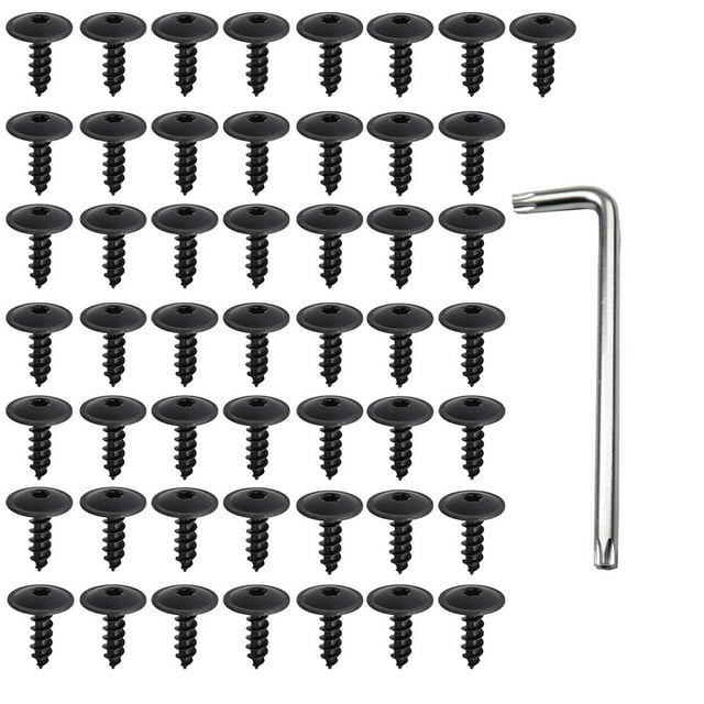 50 Pcs SelfTapping Screws Bolt Retainers with Wrench for Car Undertray