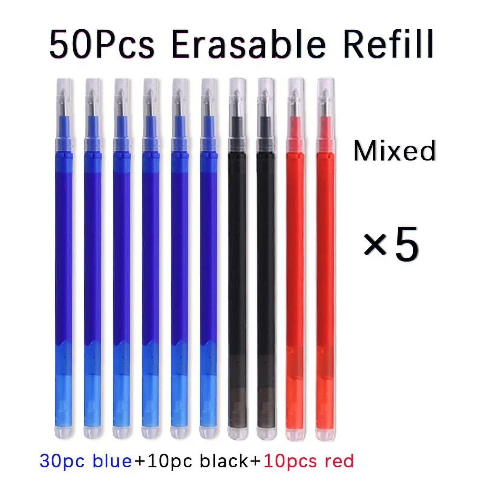 50 Pcs/Set 0.7mm Erasable Pen Refill Rod Magic Erasable Gel Pen Blue ...
