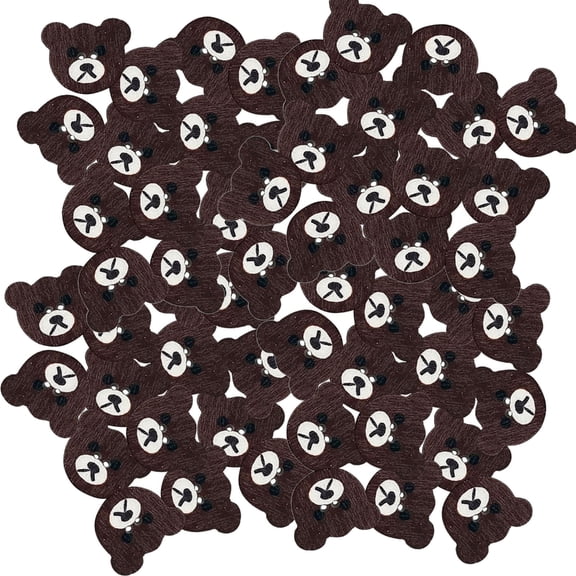 50 Pcs/Set Wood Buttons Bear Shaped Buttons 2 Hole Buttons Craft Buttons Decorative Buttons for Craft Projects