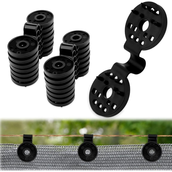 50 Pcs Shade Cloth Clips, Shade Cloth Plastic Clips Greenhouse Shade Cloth Fix Clamp, Windproof Awning Clamp Grip Tarp Clips for Sunshade Net, Anti Bird Netting, Garden Netting, Patio Accessories