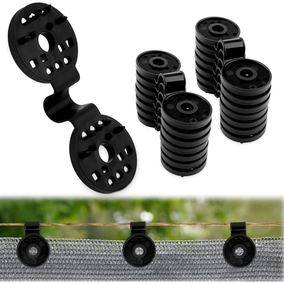 50 Pcs Shade Cloth Clips, Shade Cloth Plastic Clips Greenhouse Shade Cloth Fix Clamp, Windproof Awning Clamp Grip Tarp Clips for Sunshade Net, Anti Bird Netting, Garden Netting, Patio Accessories