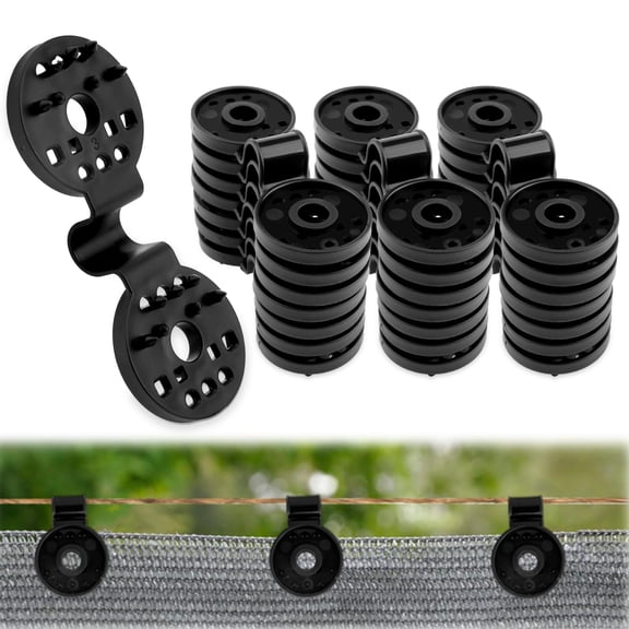 50 Pcs Shade Cloth Heavy Duty Fabric Clips, Plastic Sunshade Net Fix Clamps, Greenhouse Tarp Clips for Bird Netting & Garden Fence, Windproof Grip