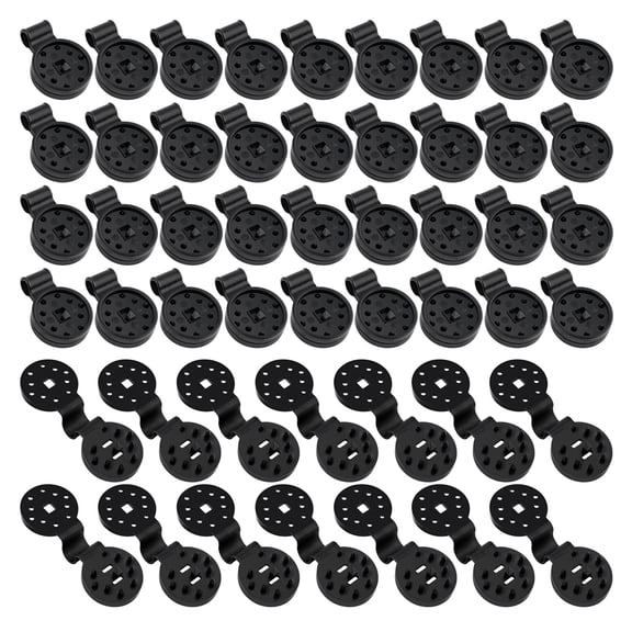 50 Pcs Shade Cloth Plastic Clips (Round),for Fence Fabric Tarp Clips Outdoor Garden Netting,Anti Bird Netting,Sun Shade Net(Black Small)