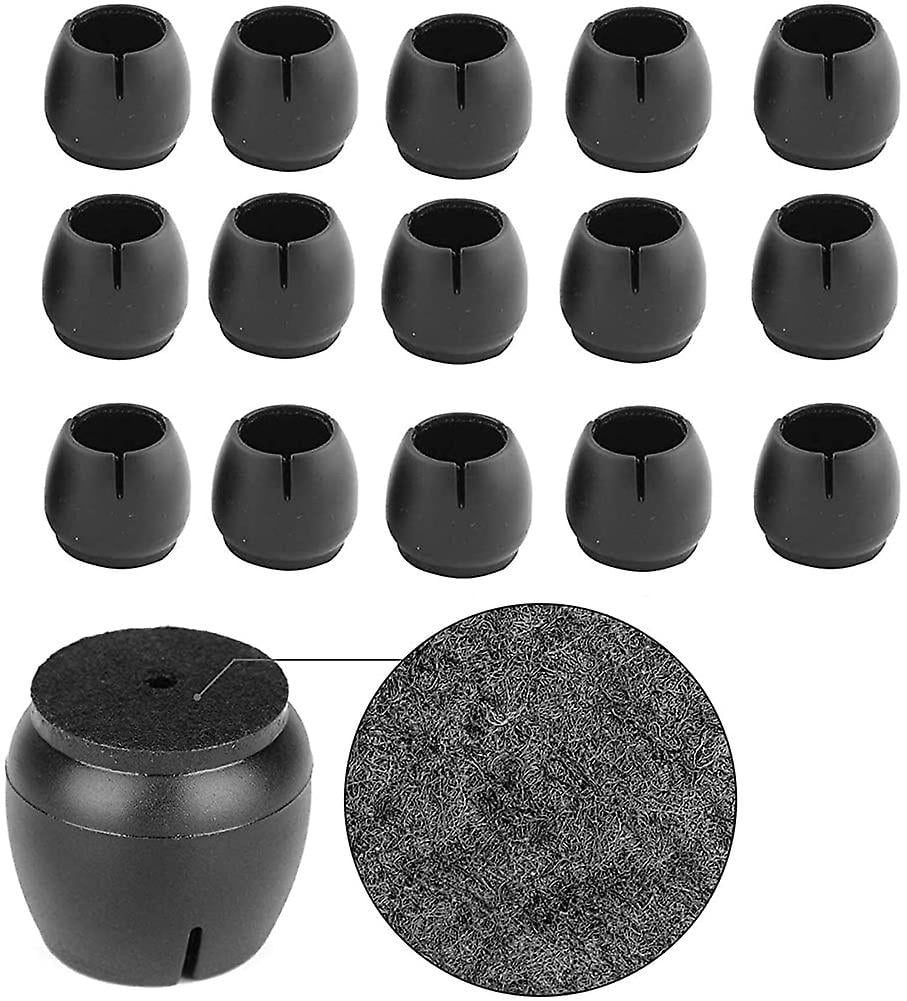 50 Pcs Silicone Chair Leg Caps With Felt Pads Furniture Table Chair
