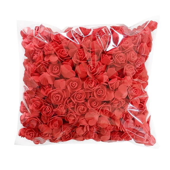 50 Pcs Simulation Foam Roses PE Foam Rose Head Artificial Flowers Garland Wedding Valentine‘s Day DIY Gifts Red