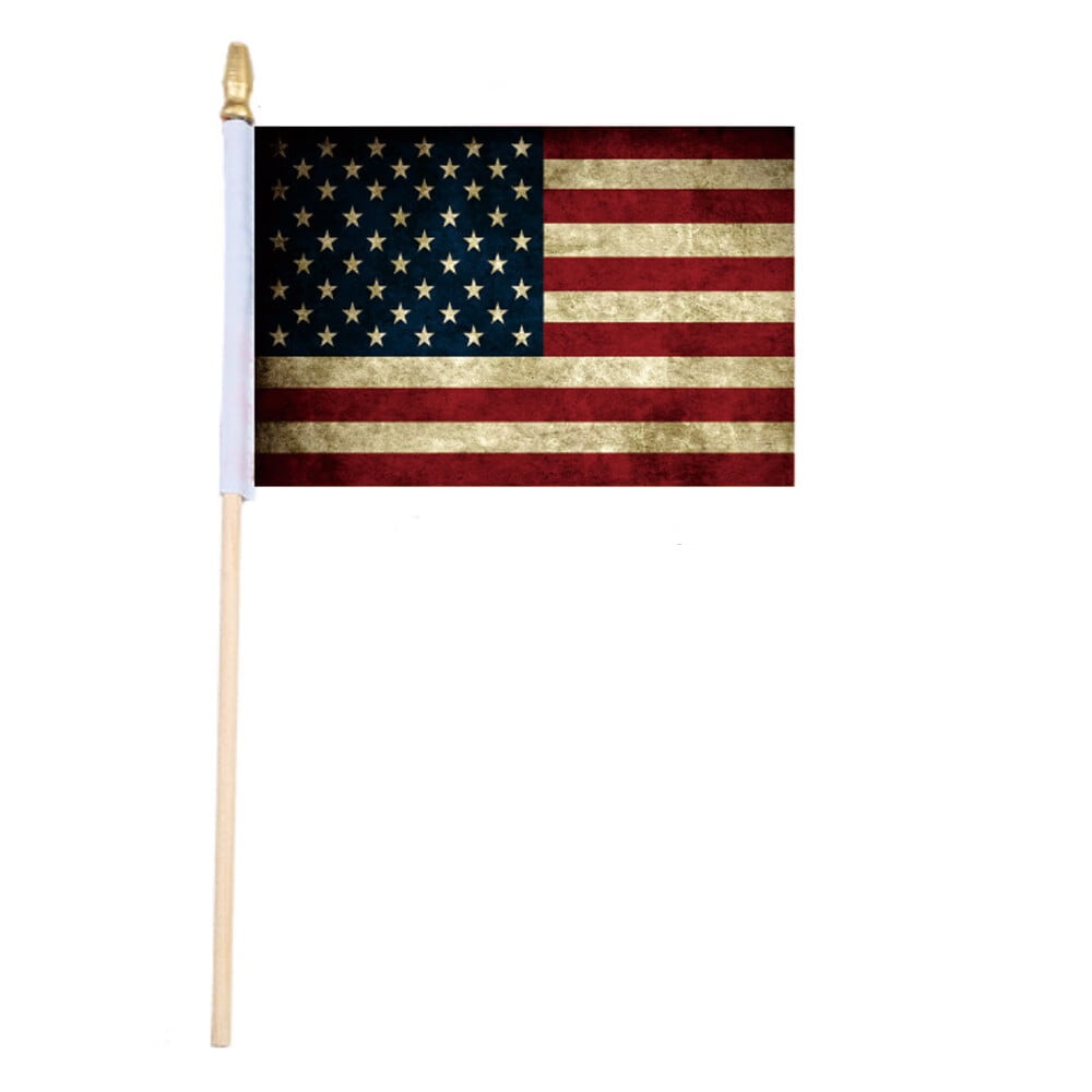 50 Pcs Small American Flags on Stick,4th of July Outdoor Decor Small US ...