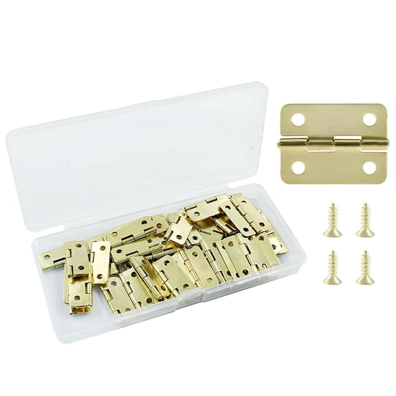 50 Pcs Small Hinges 1 Inch Butt Hinge with Screws,Jewelry Box Hinges Mini Hinges,Folding Craft Hinges Small Cabinet Hinges for DIY Box Mini Furniture Cupboard Closet(Antique Copper)