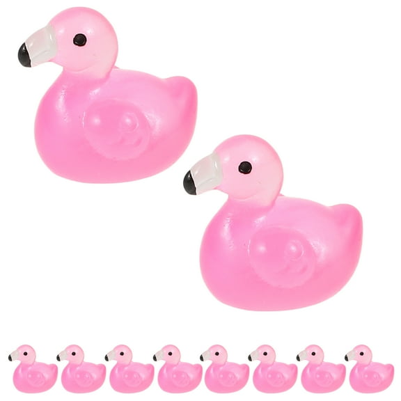 50 Pcs Small Pink Flamingos for Yard Cute Desktop Ornament Rosy