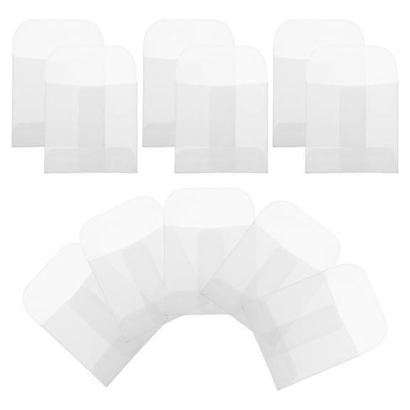 50 Pcs Small Pouches Jewelry Envelopes Paper Parchment Office White