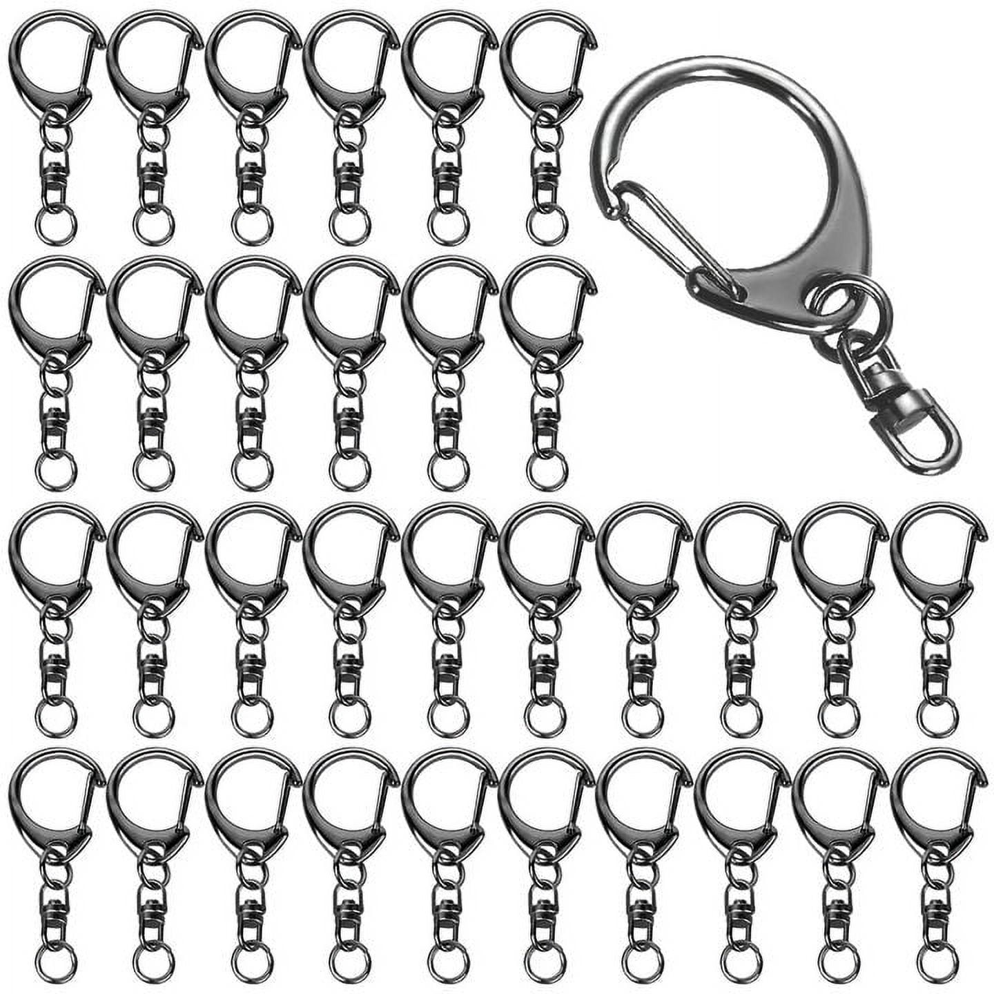 50 Pcs Snap Hook Key Accessories, Viaky Keychain Rings for Lanyard