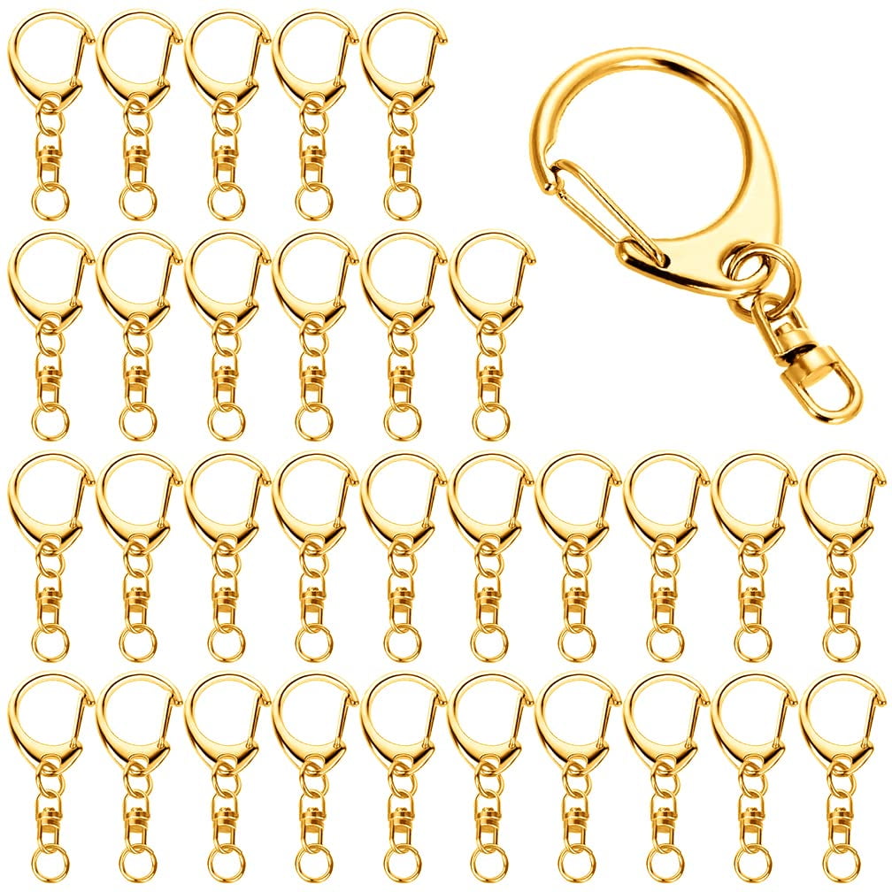 50 Pcs Snap Hook Key Accessories, Viaky Keychain Rings for Lanyard