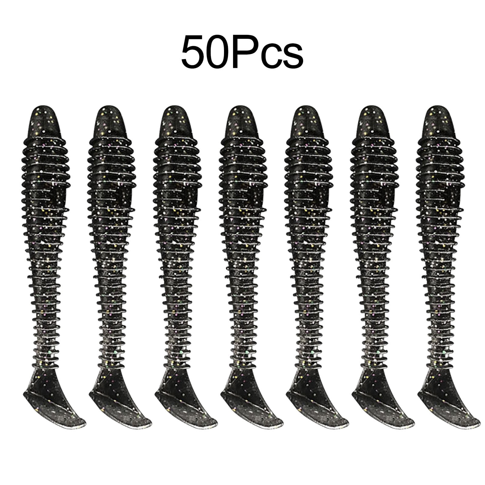 INFISHCEO 25Pcs Soft Plastic Fishing Lures - Paddle Tail Swim Baits With Jig Heads For Bass & Trout - View #5
