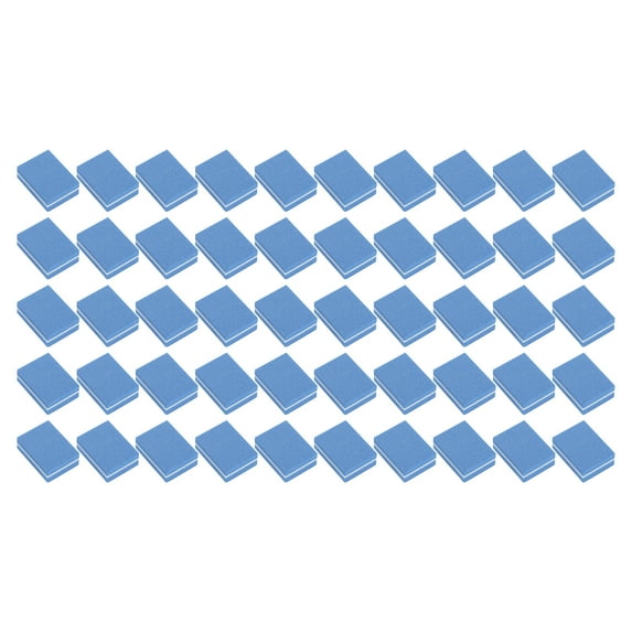 50 Pcs Soft Mini High Elasticity Nail Buffers for DIY Blue