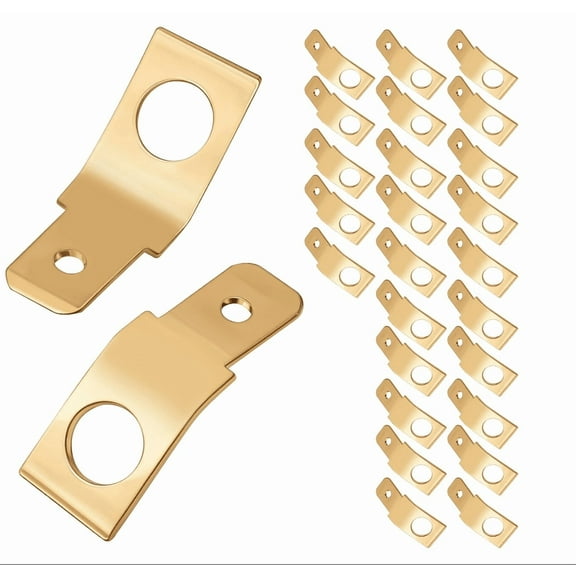 50 Pcs Solderless Quick Disconnect Adapters Non Insulated Wire Connectors,1/4" Male Tab, #10 Stud Brass Male Spade Adapters Brass Copper Wire Connectors Ring Crimp Electrical Supply