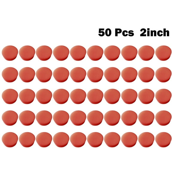 50 Pcs Sponge Buffing Pads Orange 2inch Foam Polishing Pads Sanding Pads For Car Auto Waxing Cleaning Tools Polisher Accessories