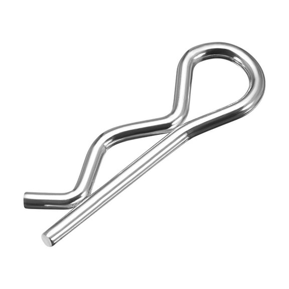 1.6mm x 28mm Carbon Steel R Shaped Spring Cotter Clip Pin Fastener 50 Pcs