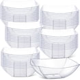 thumbnail image 1 of Sparklane 50 Pcs Square Plastic Serving Bowls Disposable Snack Salad Bowl Small Party Candy Bar Containers Taco Bar Serving Dishes for Buffet Chips Fruit(Clear,32 oz), 1 of 14