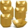 thumbnail image 1 of 50 Pcs Square Plastic Serving Bowls Disposable Snack Salad Bowl Small Party Candy Bar Containers Taco Bar Serving Dishes for Buffet Chips Fruit(Gold,8 oz), 1 of 12