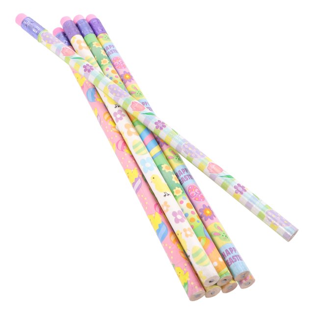 50 Pcs Stationery Easter Themed Pencils Office Decor for Kids Students
