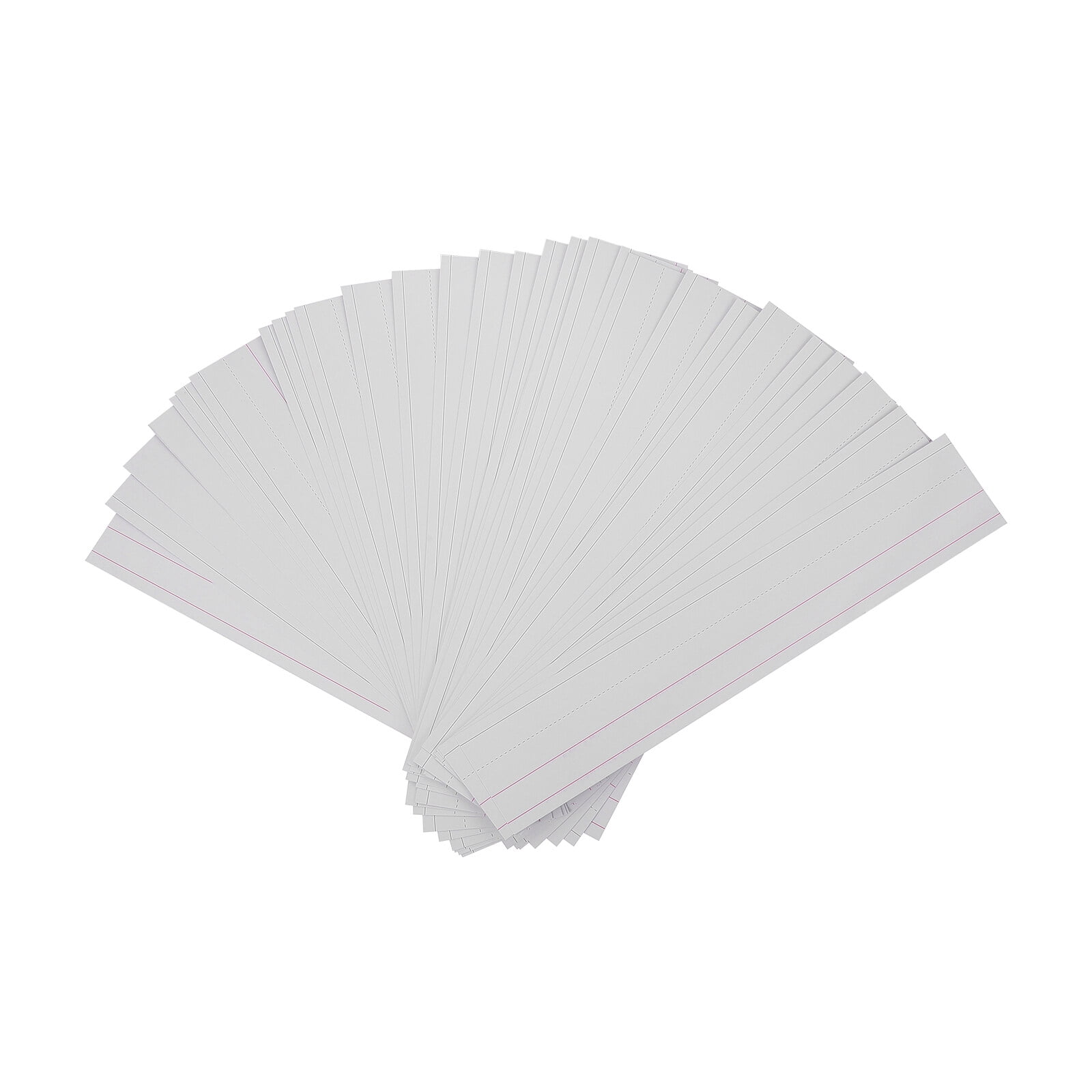 50 Pcs Stickers Coloured Card White Sentence Strips Reading School