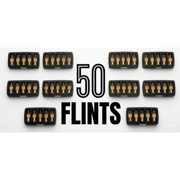 50 Pcs Striker Flint Replacement - 0.14" (3.5 mm) Diameter Flint Striker for Torch with Steel Construction - Easy Replacement for Welding Torches, Camping Stoves
