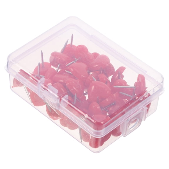 50 Pcs Tap Water Pipe Ball Valve Heart Pin 3.00X1.20X1.10CM Red