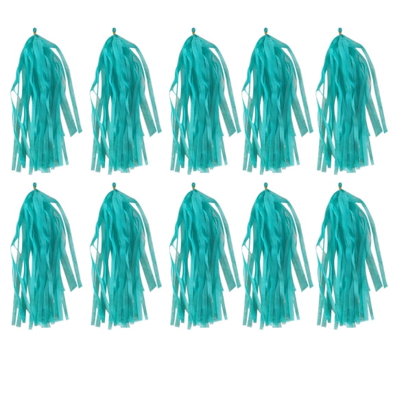 50 Pcs Tassel Garland, Paper Tassels Garland Banner for Party Birthday Wedding Decoration Baby Shower Table Decor Balloon Tailslake green