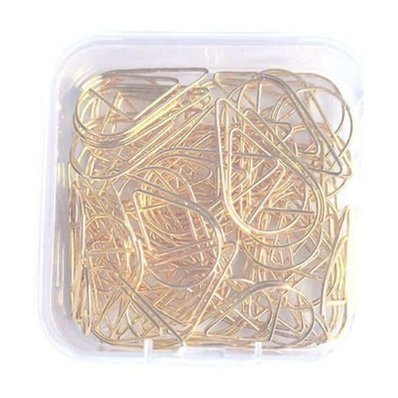 50 Pcs Teardrop Paper Clips Small Bookmarks Metal Office Clips Planner Clips