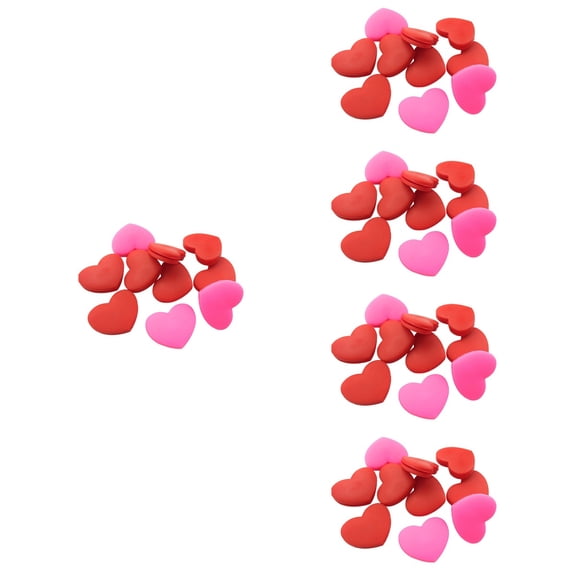 50 Pcs Tennis Racket Vibration Dampeners Heart Shape Tennis Racquet Absorbers Tennis Racket Strings Dampers for Players (Red and Pink)