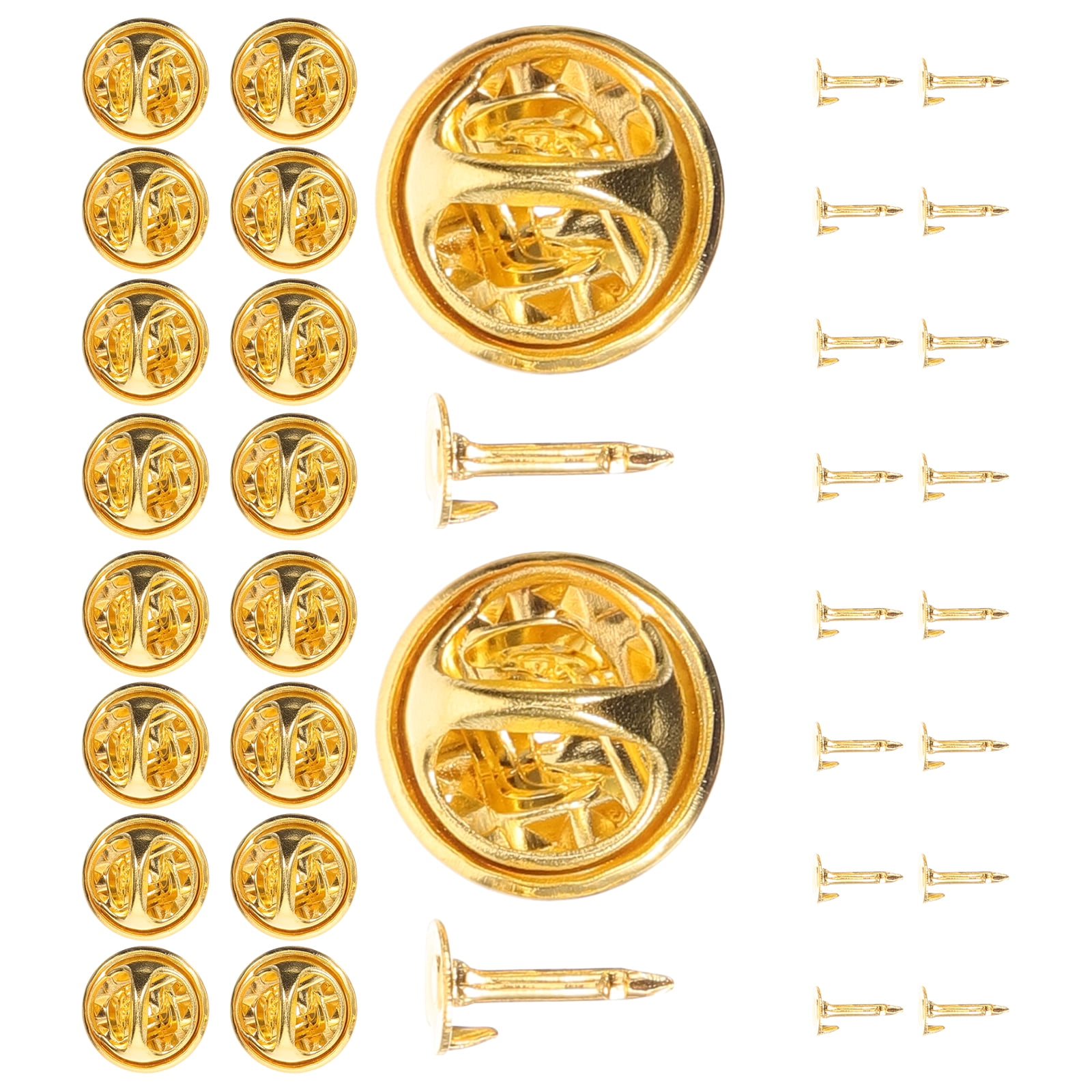 50 Pcs Tie Locking for Lapel Pin Backs Badge Pins Backings Multi-function Brooch Clutch