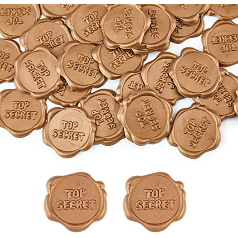 50 Pcs Top Secret Wax Seal Stickers Text Envelope Seals 1.21in Round Seal  Adhesive Sticker for Sealing Wedding Invitations Envelope Cards Box  Decoration 