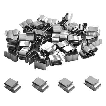 Chrome Gridwall Joining Clips - Grid Panel Joiner Connectors - 8 Pack ...