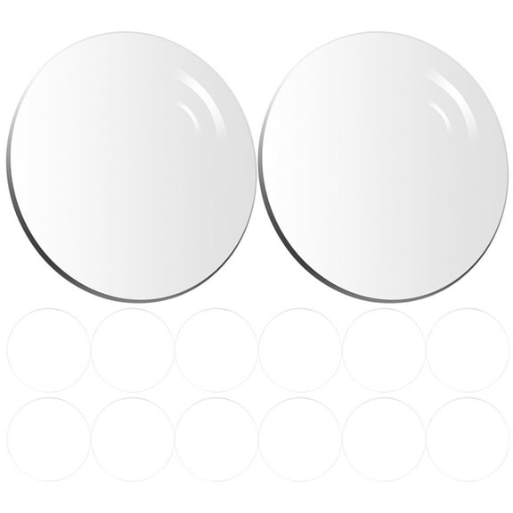 50pcs Clear Acrylic Sheets Round Blank Discs for Baking Cake Storage Tray