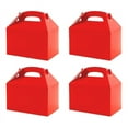 thumbnail image 1 of 50 Pcs Treat Boxes White, Candy Boxes Favors with Handle Paper Cookie Gift Bags Gable Boxes Red, 1 of 6