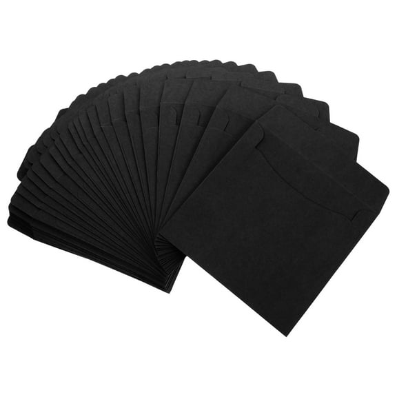 Homoyoyo Black Cd Covers, Paper Material, Elegant Design, Storage Use, 50Pcs