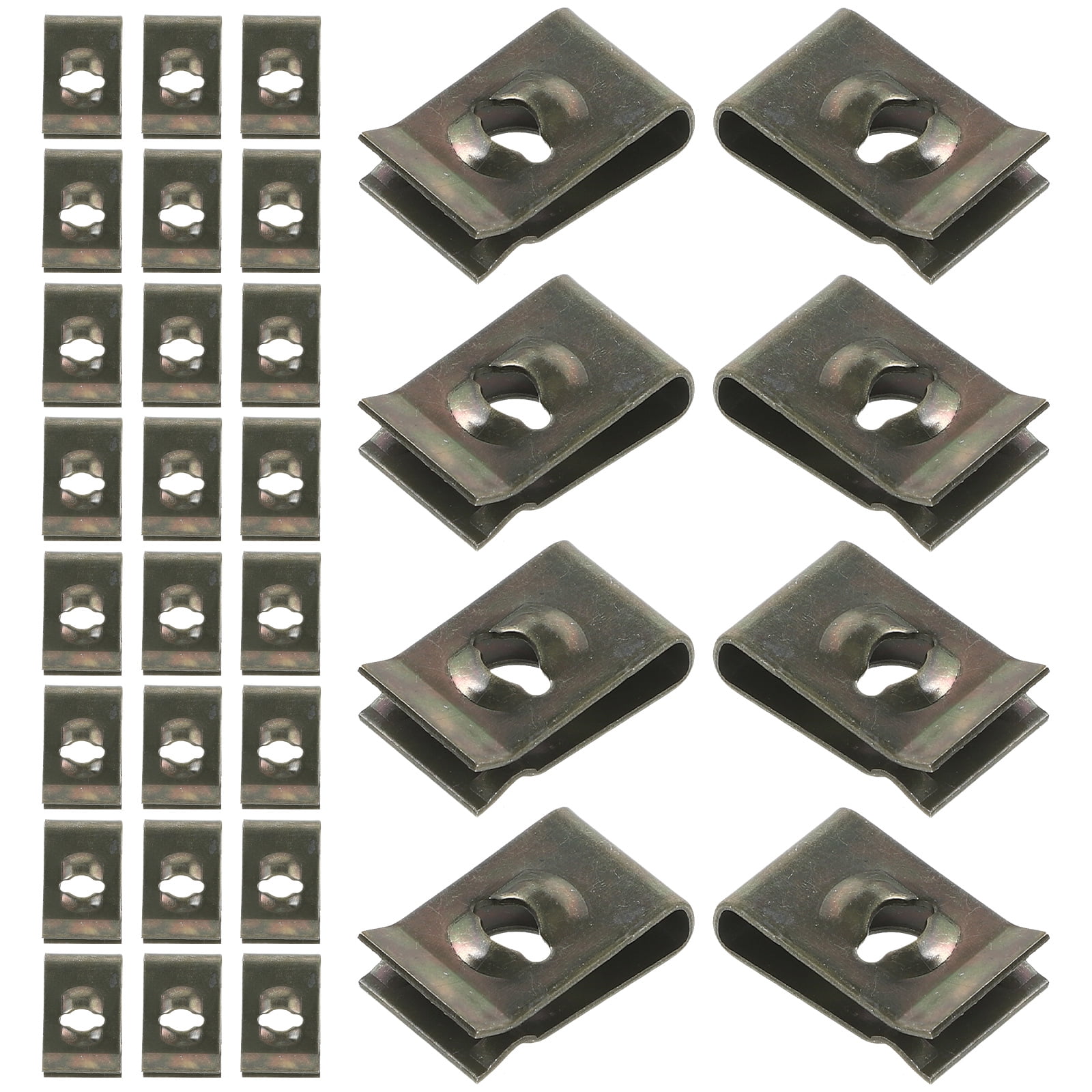 50 Pcs U-clip Automotive Fastener Kit Bumper Retainer Clips Fasteners ...