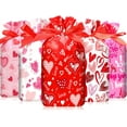 thumbnail image 1 of 50 Pcs Valentine‘s Day Treat Bags Plastic Drawstring Gifts Goodie Candy Snack Bags Red Heart Party Favors for Valentine‘s Day Exchange Gifts Wedding Bridal Birthday Party Supplies(6 x 9 Inch), 1 of 4
