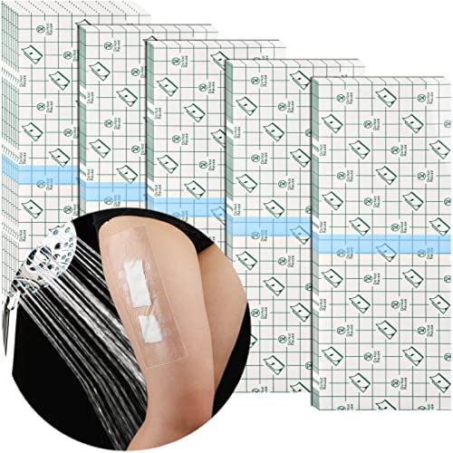50 Pcs Waterproof Shower Protector Bandage 6"x10" for Post Knee