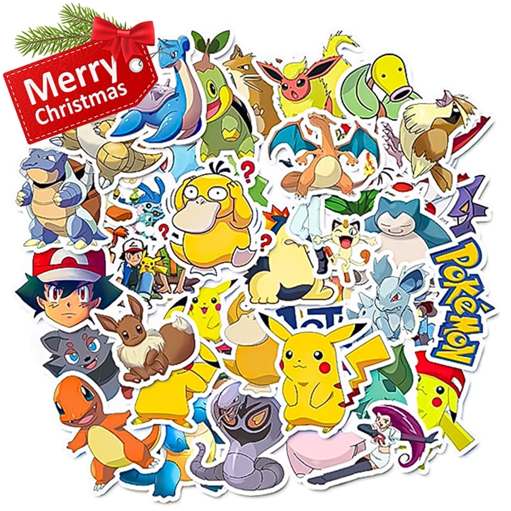 Pegatinas Pokémon Pikachu Grandes Impermeables Anime para Teléfono Celular  Lapto