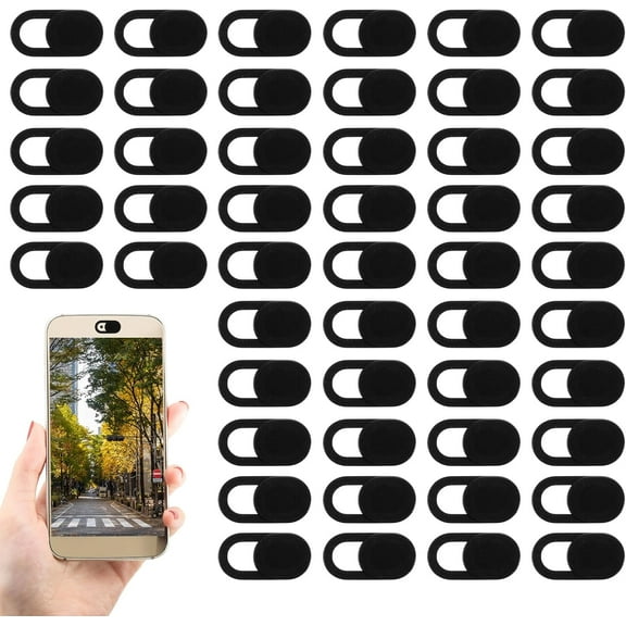 50 Pcs Webcam Cover Slide, 0.023 Inch Ultra-Thin Universal Laptop Camera Cover Slide for Laptop, Computer, Phone Protect Your Privacy and Security