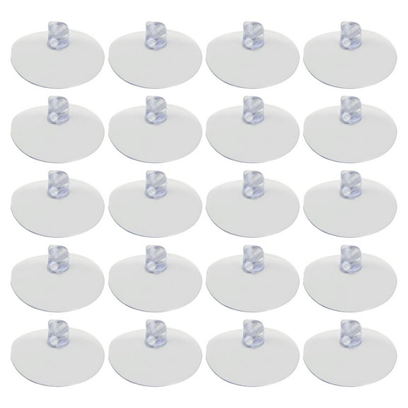 50 Pcs Clear Plastic Suction Cup Sucker Pads without Hooks 3CM