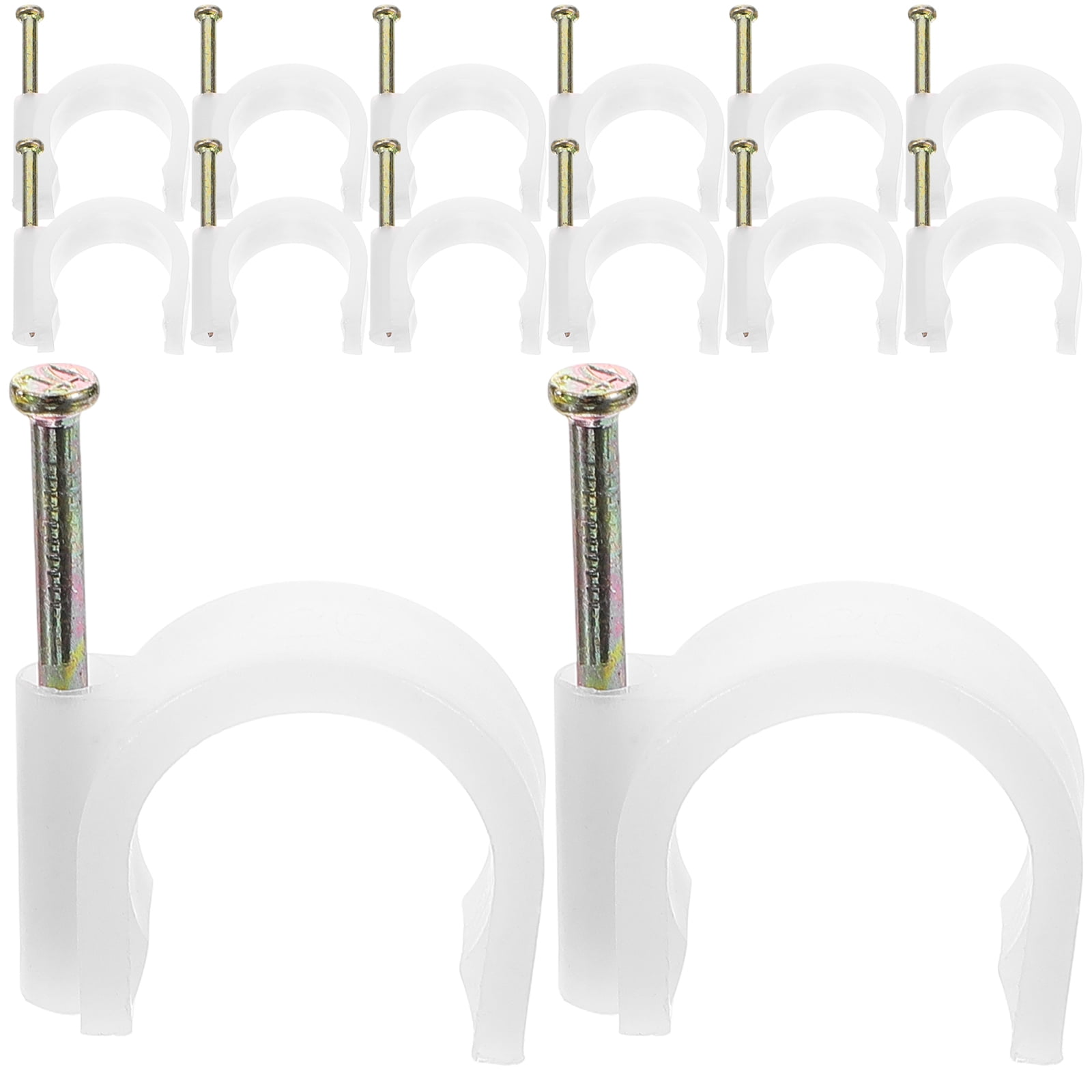 50pcs Wire Staple Ethernet Cable Clip Wire Holder Nail In Coaxial Cable Staples