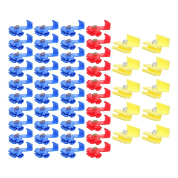 50 Pcs Wire Splice Terminal Connectors T-tap for Wiring Automotive Quick No Broken Line